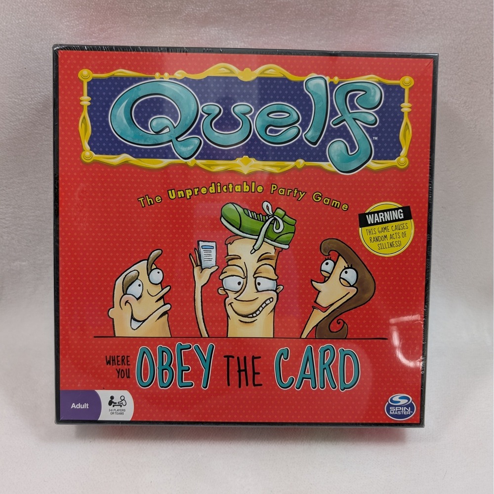 SEALED Quelf The‎ Unpredictable Party Game Obey The Card Spin Master New Adult